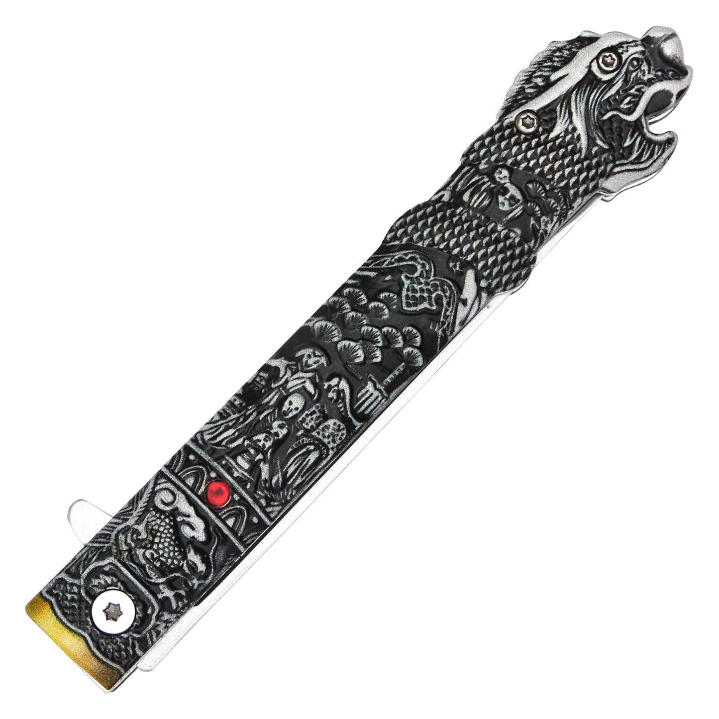 Wartech - 9.25" Highlander Katana | Spring Assisted Pocket Knife