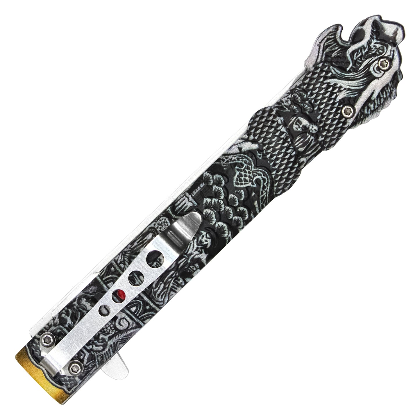 Wartech - 9.25" Highlander Katana | Spring Assisted Pocket Knife