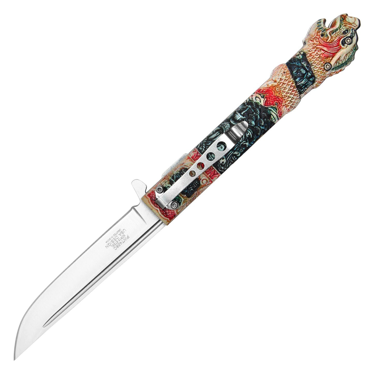 Wartech - 9.25" Highlander Katana | Spring Assisted Pocket Knife