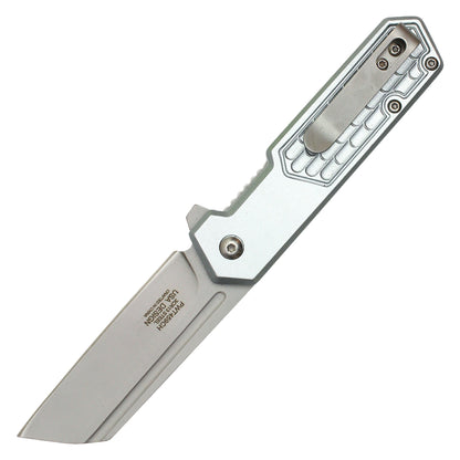 Wartech - 7" Silver Cleaver Pocket Knife