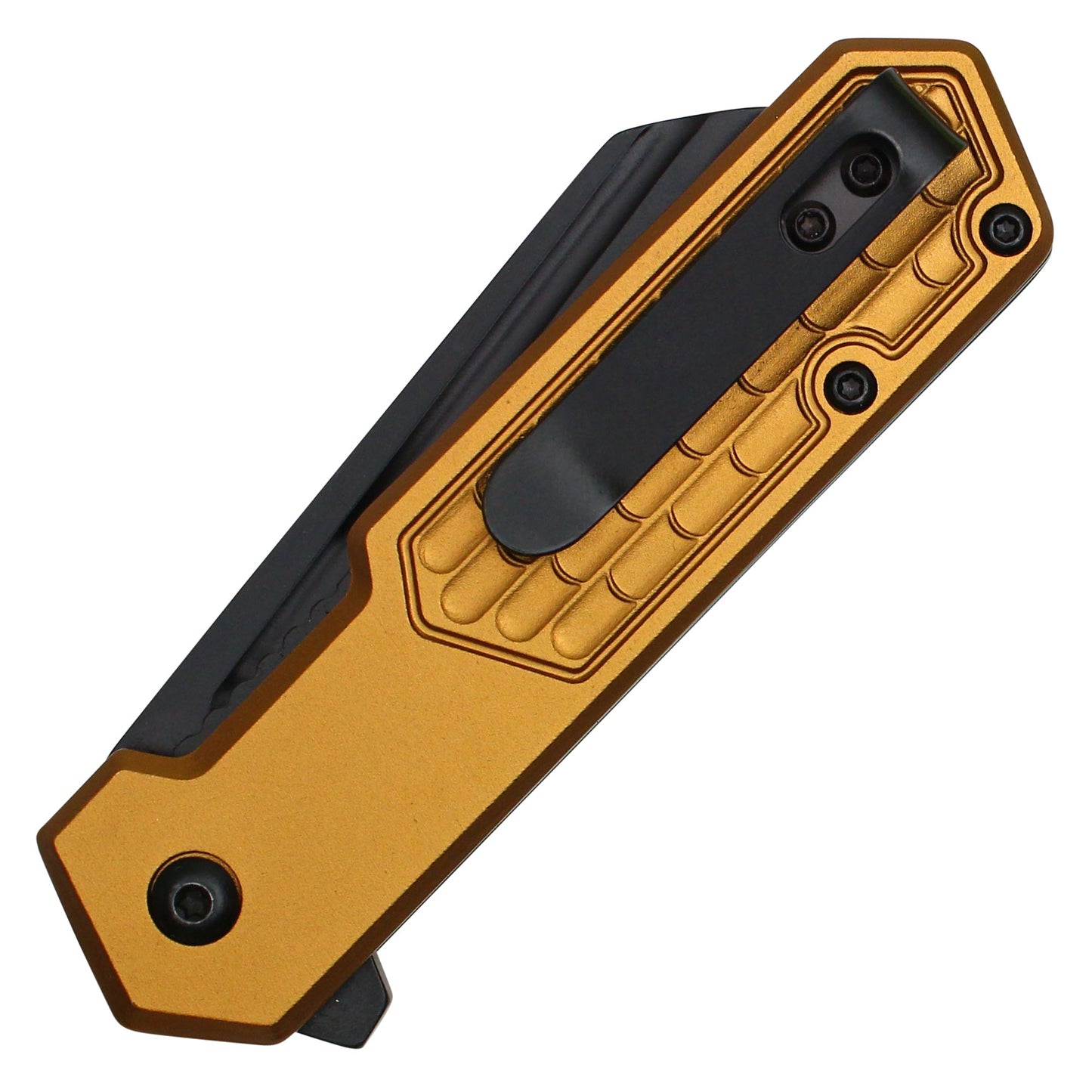 Wartech - 7" Gold Cleaver Pocket Knife