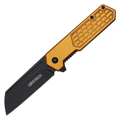 Wartech - 7" Gold Cleaver Pocket Knife