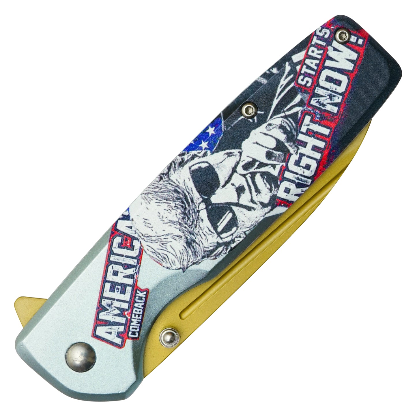 Wartech 8" America's Comeback - Donald Trump | Spring Assisted Pocket Knife