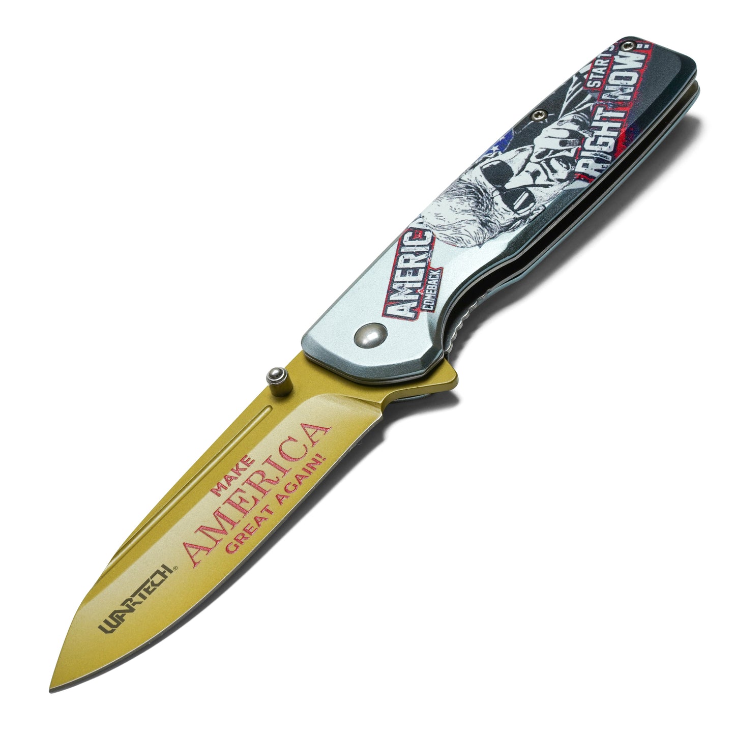 Wartech 8" America's Comeback - Donald Trump | Spring Assisted Pocket Knife