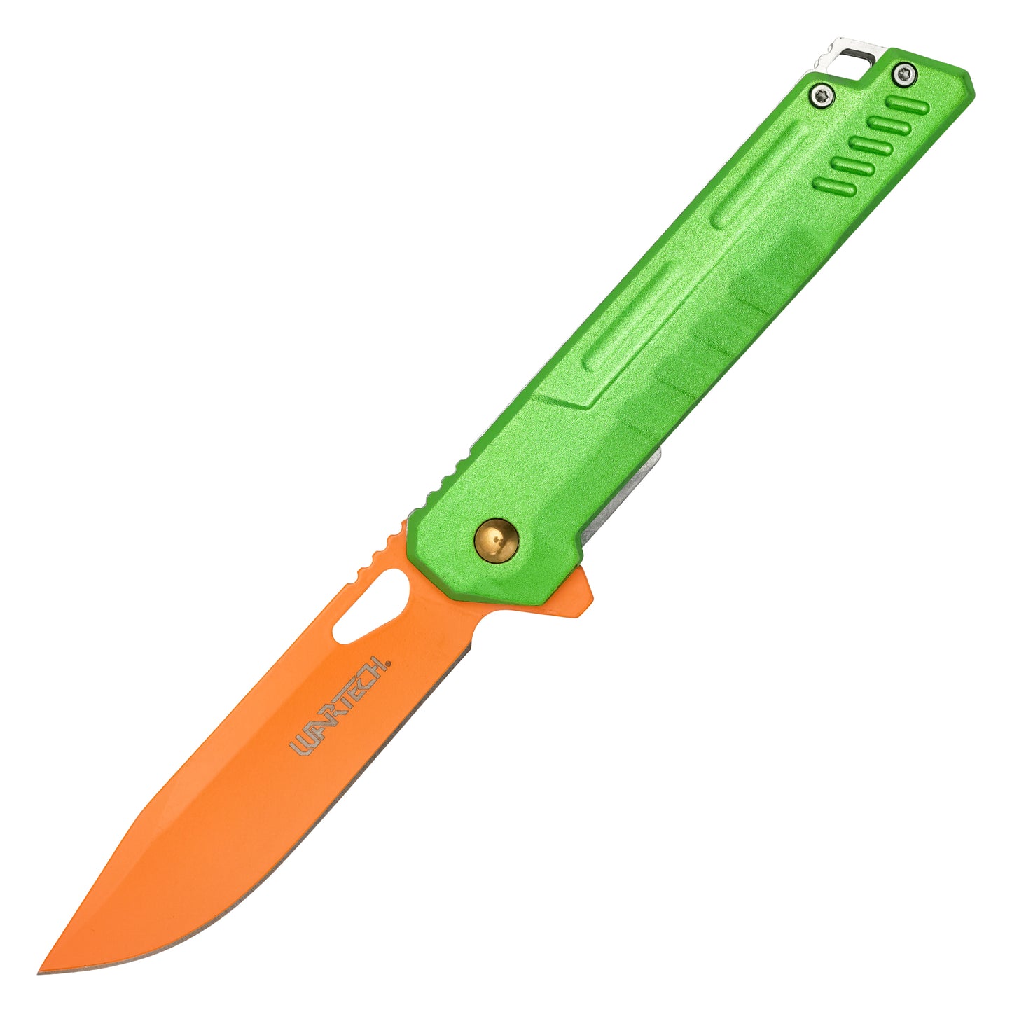 Wartech – 7.75" Orange & Green | Spring Assisted Pocket Knife