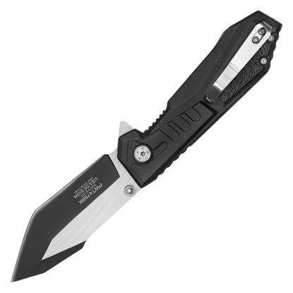 Wartech – 7.75" Black Aluminum | Spring Assisted Pocket Knife