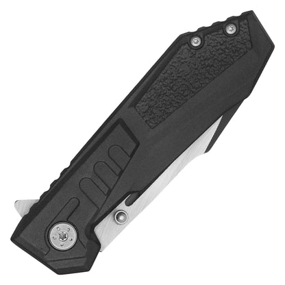 Wartech – 7.75" Black Aluminum | Spring Assisted Pocket Knife