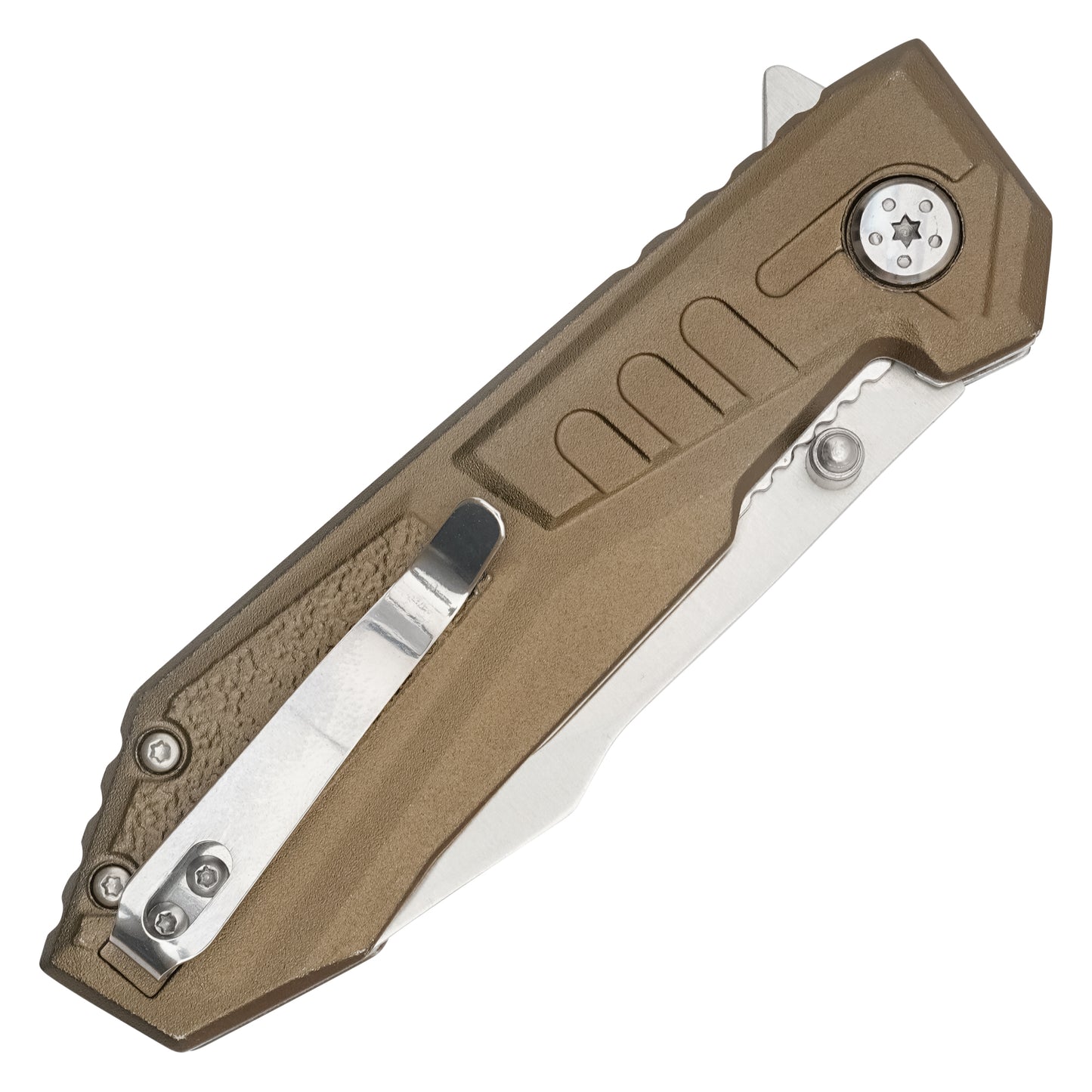Wartech – 7.75" Brown Aluminum | Spring Assisted Pocket Knife