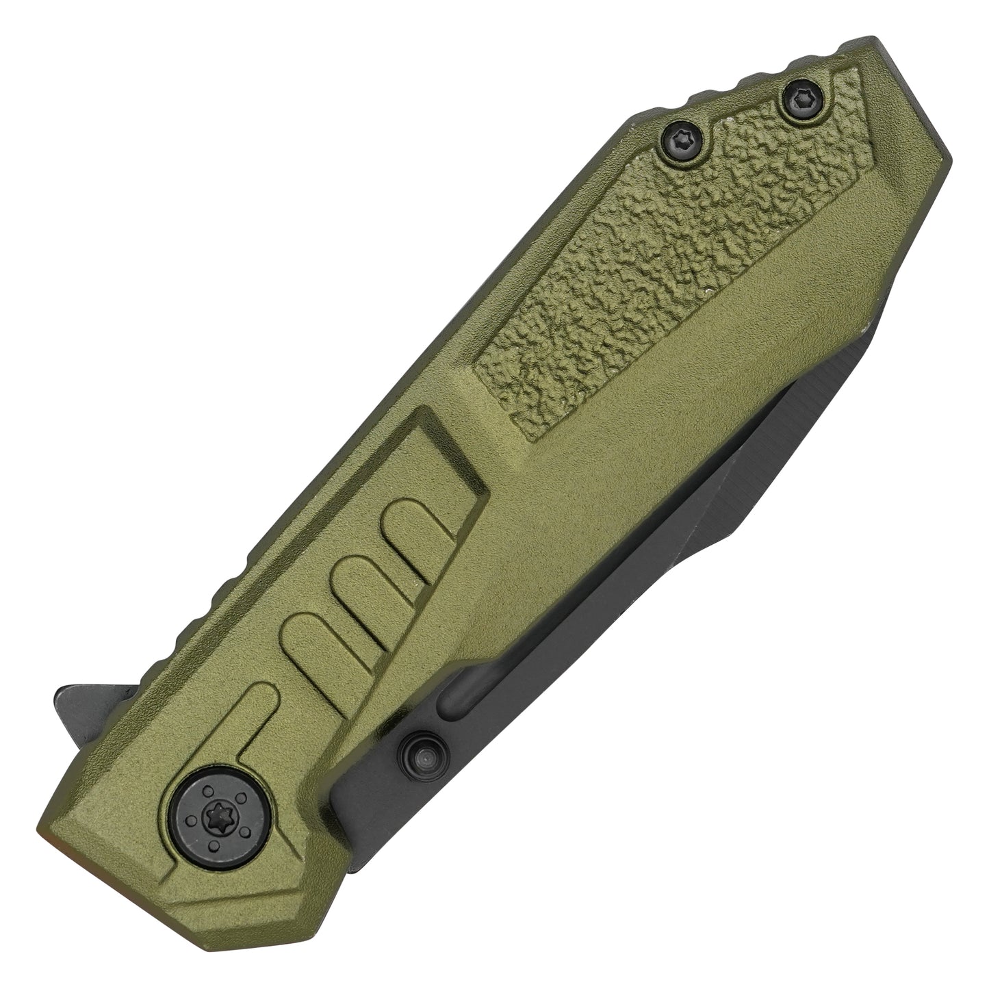 Wartech – 7.75" Forest Green Aluminum | Spring Assisted Pocket Knife