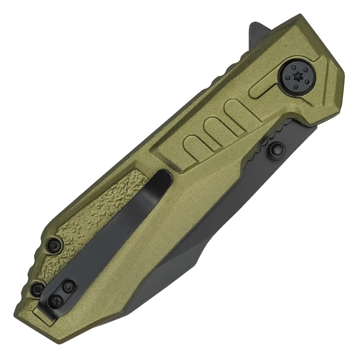 Wartech – 7.75" Forest Green Aluminum | Spring Assisted Pocket Knife