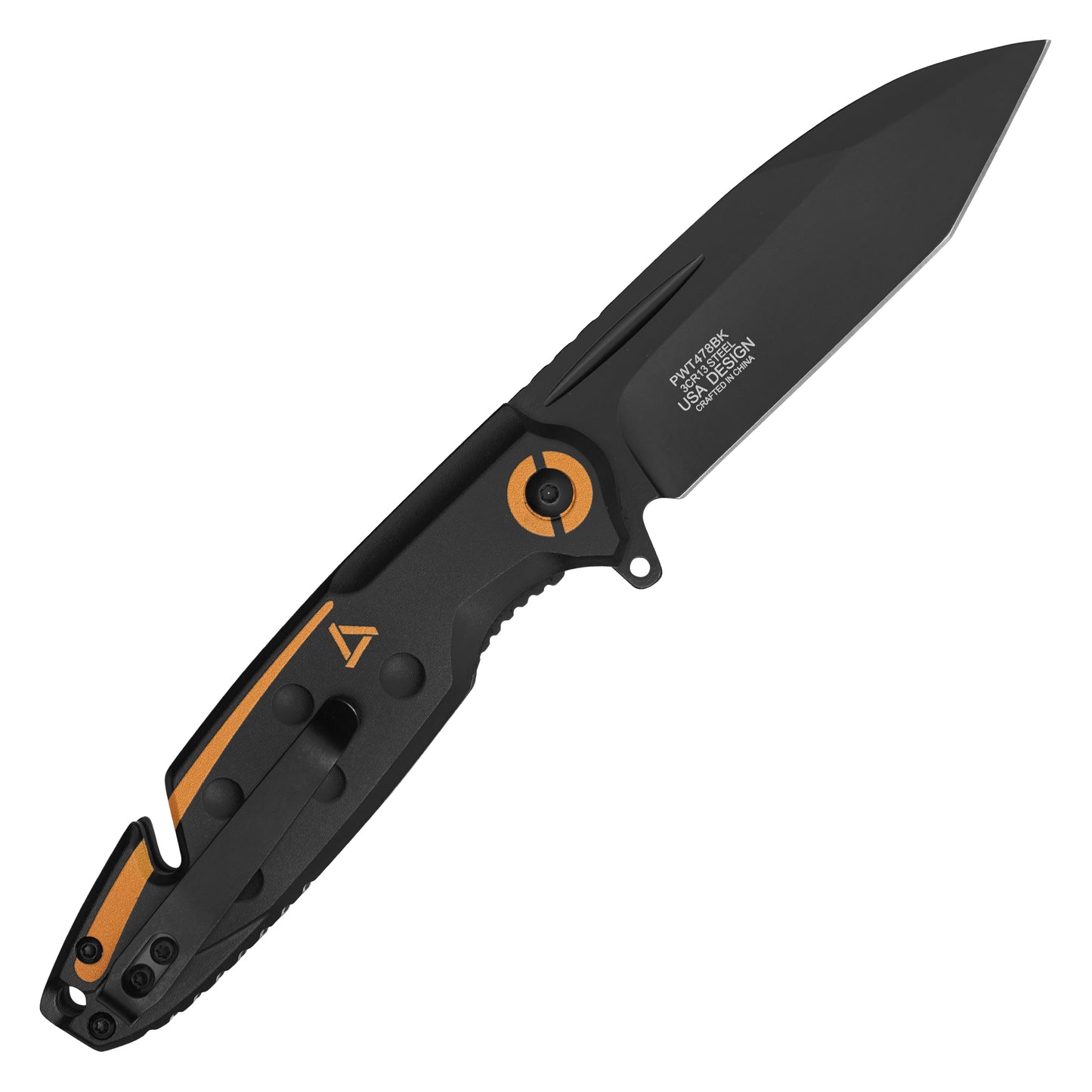 Wartech – 8" Black & Orange Pocket Knife | Pocket Knife