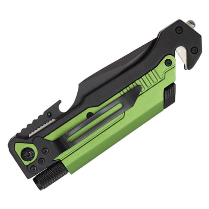 Wartech - 8.5" Green Survival Pocket Knife