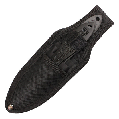 6.5-Inch 3Pc. Black Stainless Steel Dragon Throwing Knive Set