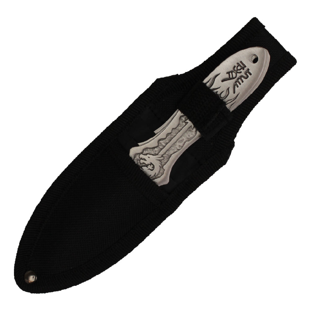 6.5-Inch 3Pc. Silver Stainless Steel Dragon Throwing Knive Set