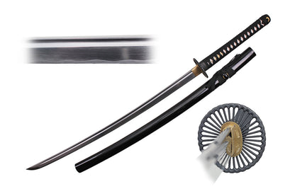 40" Hand Forged Katana w/ Black Saya