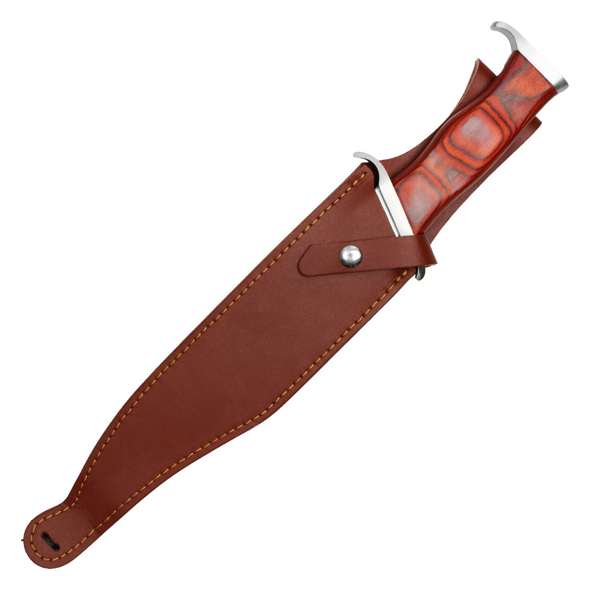 16.5" Red Wood Bowie Knife