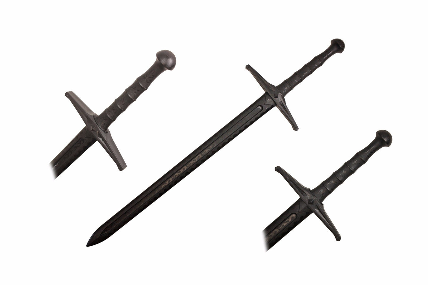 42-inch Black Polypropylene Medieval Sword