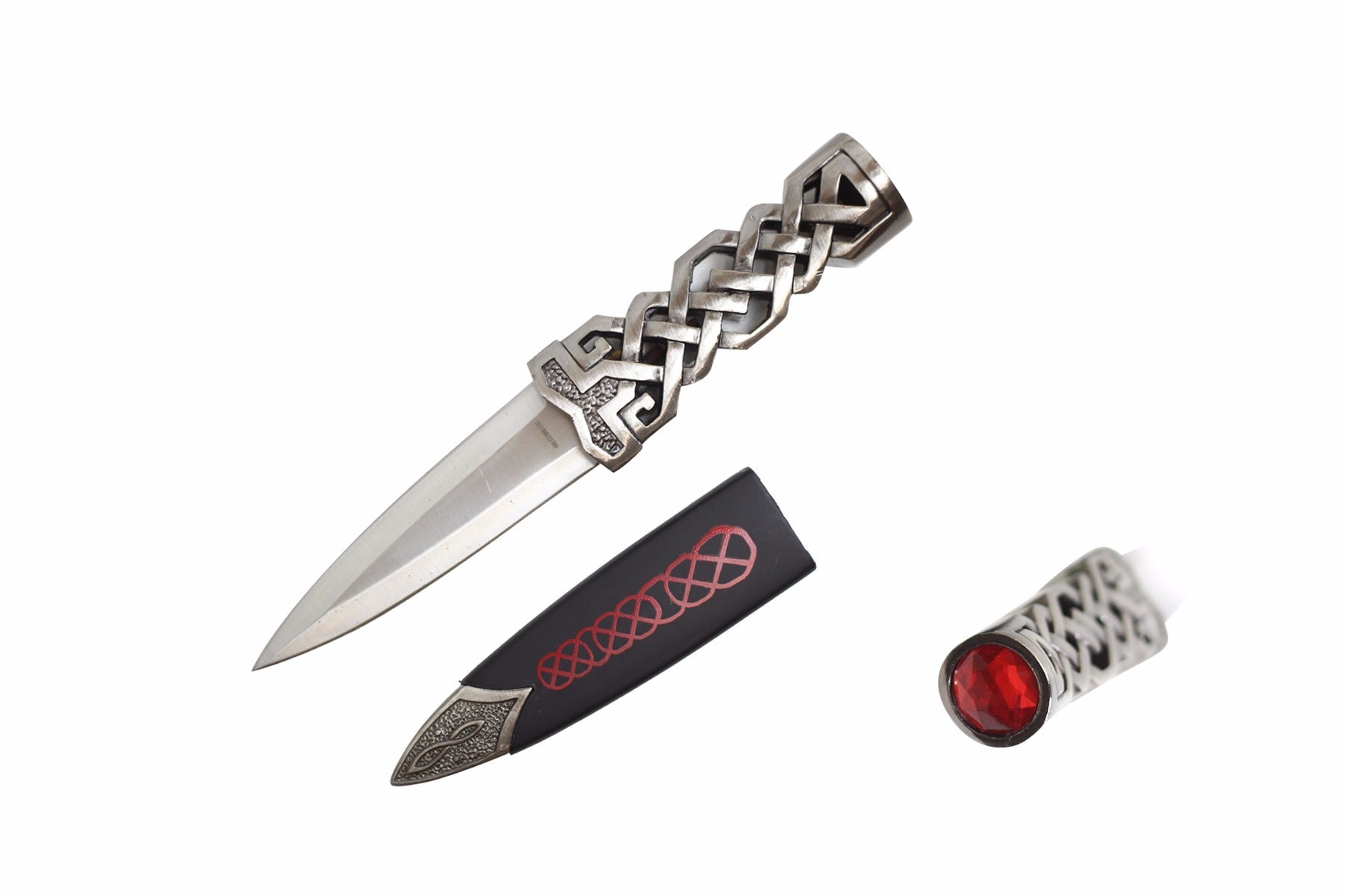 9-inch Dirk Dagger w  Red Gem On The Handle