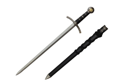 23" Knight's Templar Black Crusader Sword