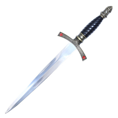 16" Black Knight Dagger W/ Red Cross