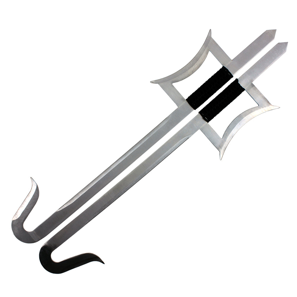 34" Silver Chinese Hook Sword, 440 Stainless Steel Blade