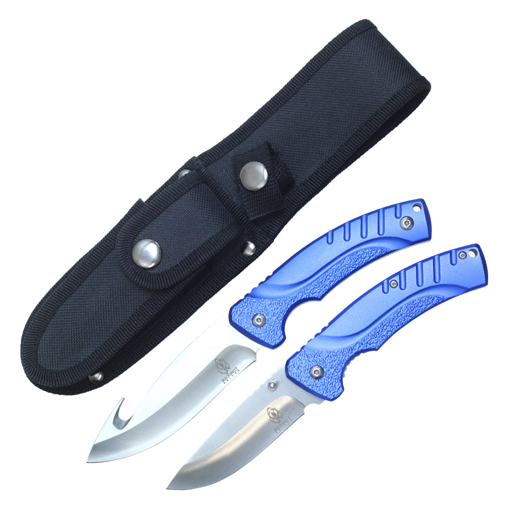 8.5-inch & 7.75-inch 2 Pieces Set Hunting and Pocket Knife