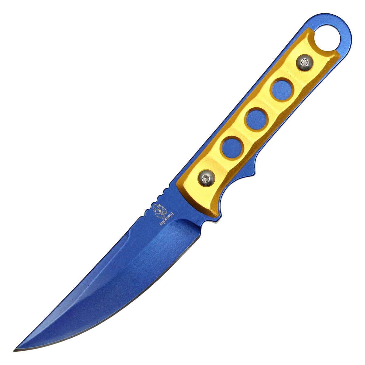 7.5" Gold & Blue Steel Knife