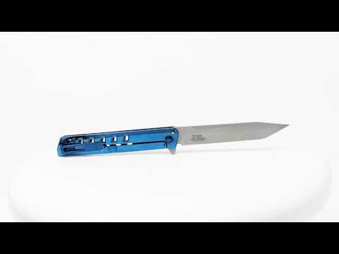 9-1/4" Tanto pocket knife (Blue)