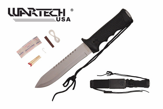 13.5-inch Black Survival Knife w  Survial kit and Hard Sheath