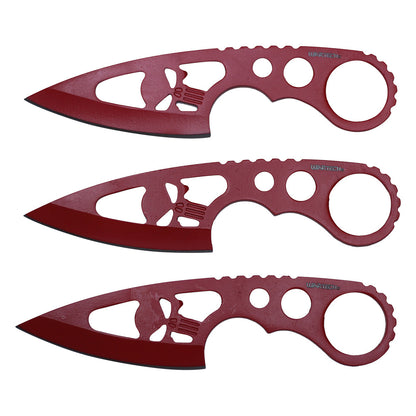 4.5-inch Red Blade Knife w  Skull