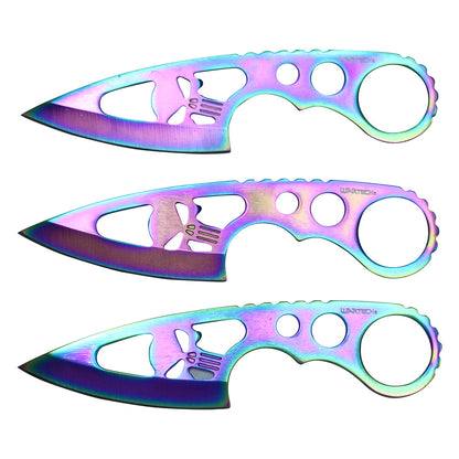 4.5-inch Rainbow Blade Knife w  Skull