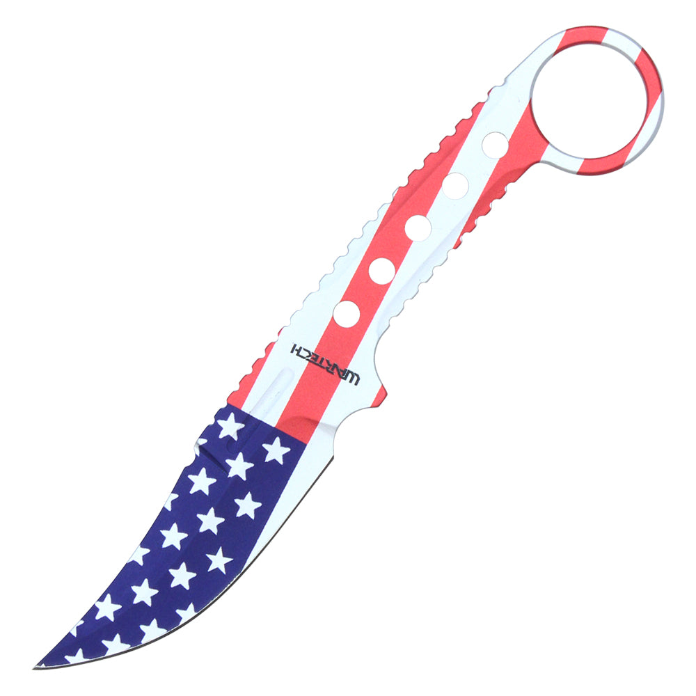 8 1/4” AMERICAN FLAG FIXED BLADE KNIFE