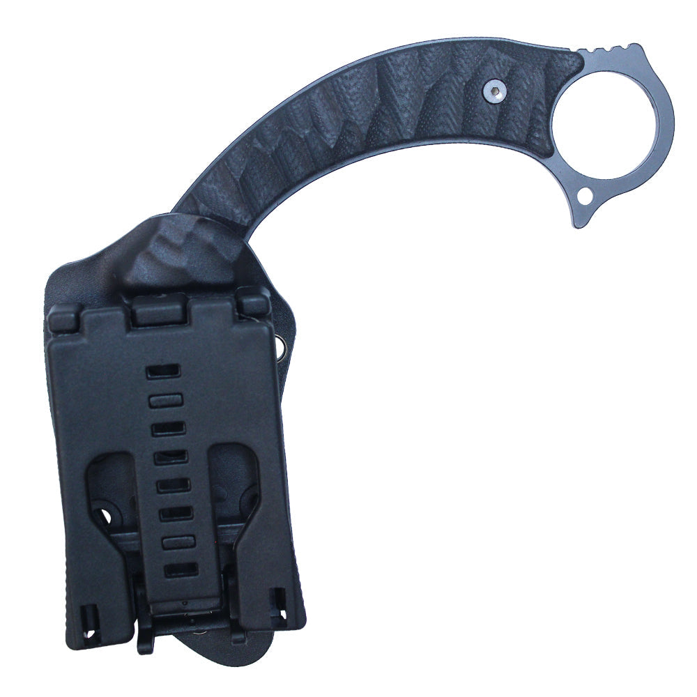 8" Black Karambit w/ Kydex Sheath