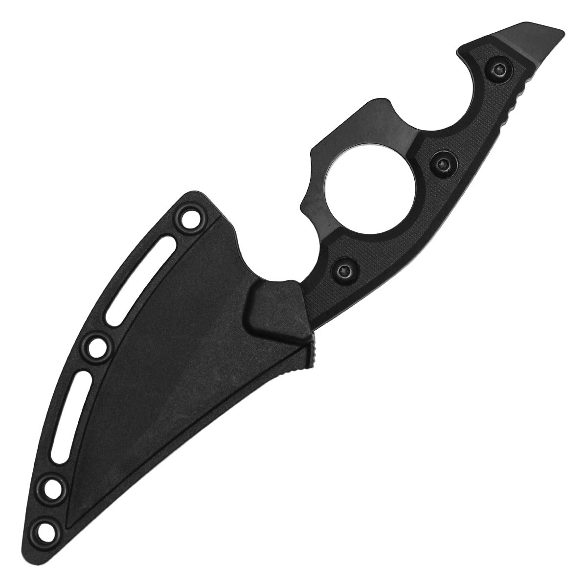 Wartech 6.75" Black Tactical Knuckle Knife