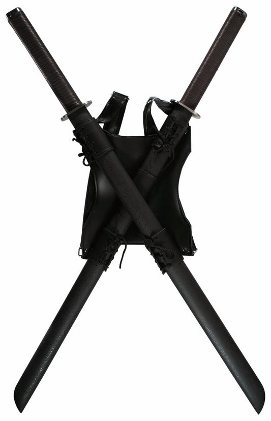  KATANA DOUBLE SWORDS WITH BACK HOLDER