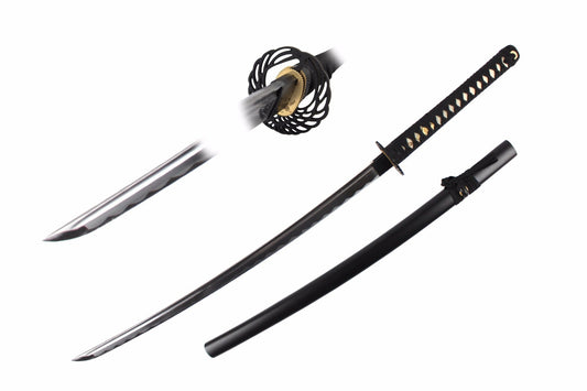 41 inches 1045 carbon handmade sword, crane tsuba, sharpen, sword bag