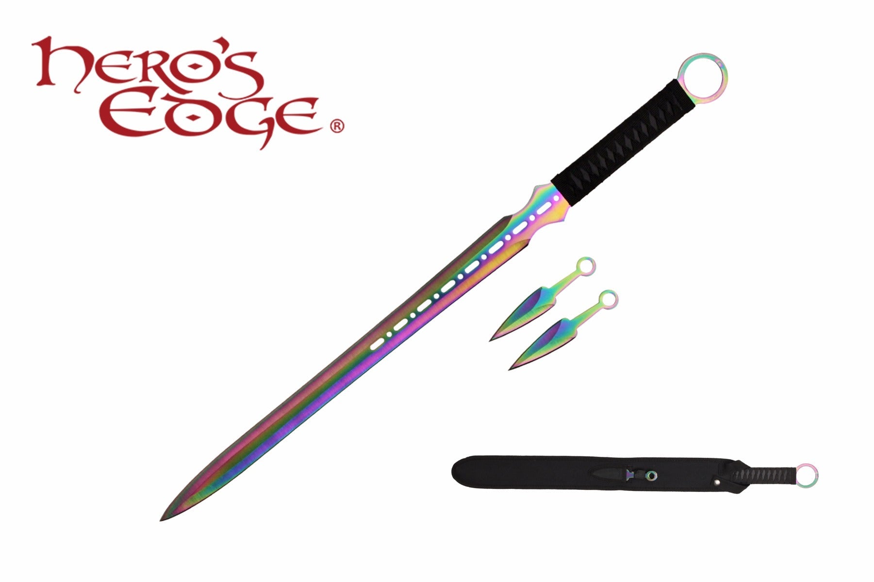 27-inch Sword w  Two 5-inch Throwing Knives