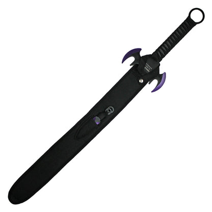 30" Purple Nija Machete w/ 2 Piece 5" Thrower