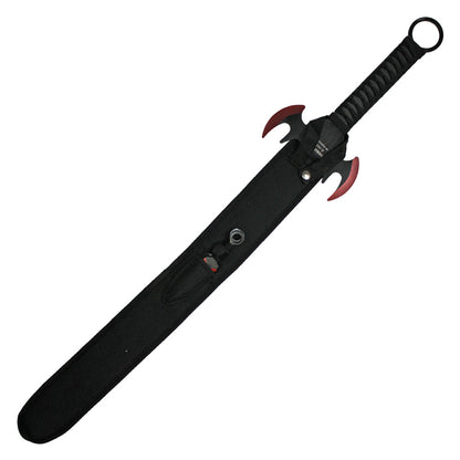 30" Red Nija Machete w/ 2 Piece 5" Thrower