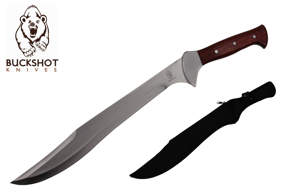 WOOD HDL MACHETE W SHEATH