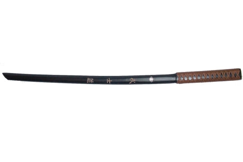 38" Black Wood Bokken w/ Dragon Engraved Blade