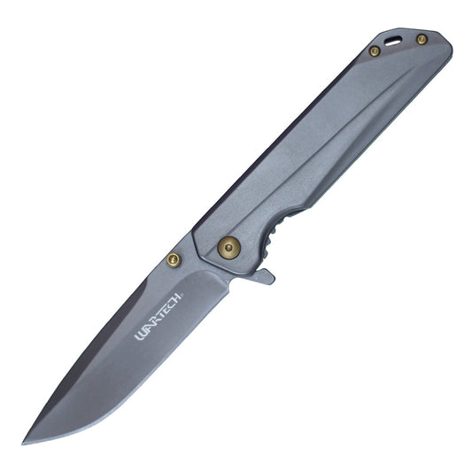 8" WARTECH BALL BEARING GREY POCKET KNIFE