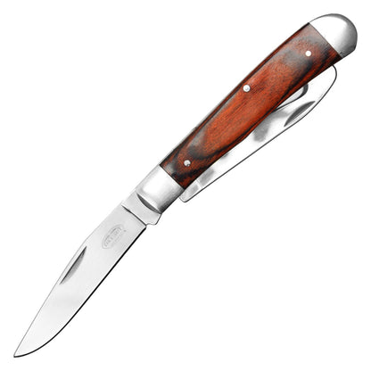 Buckshot 7.25" 3-Blade Wood Trapper Pocket Knife