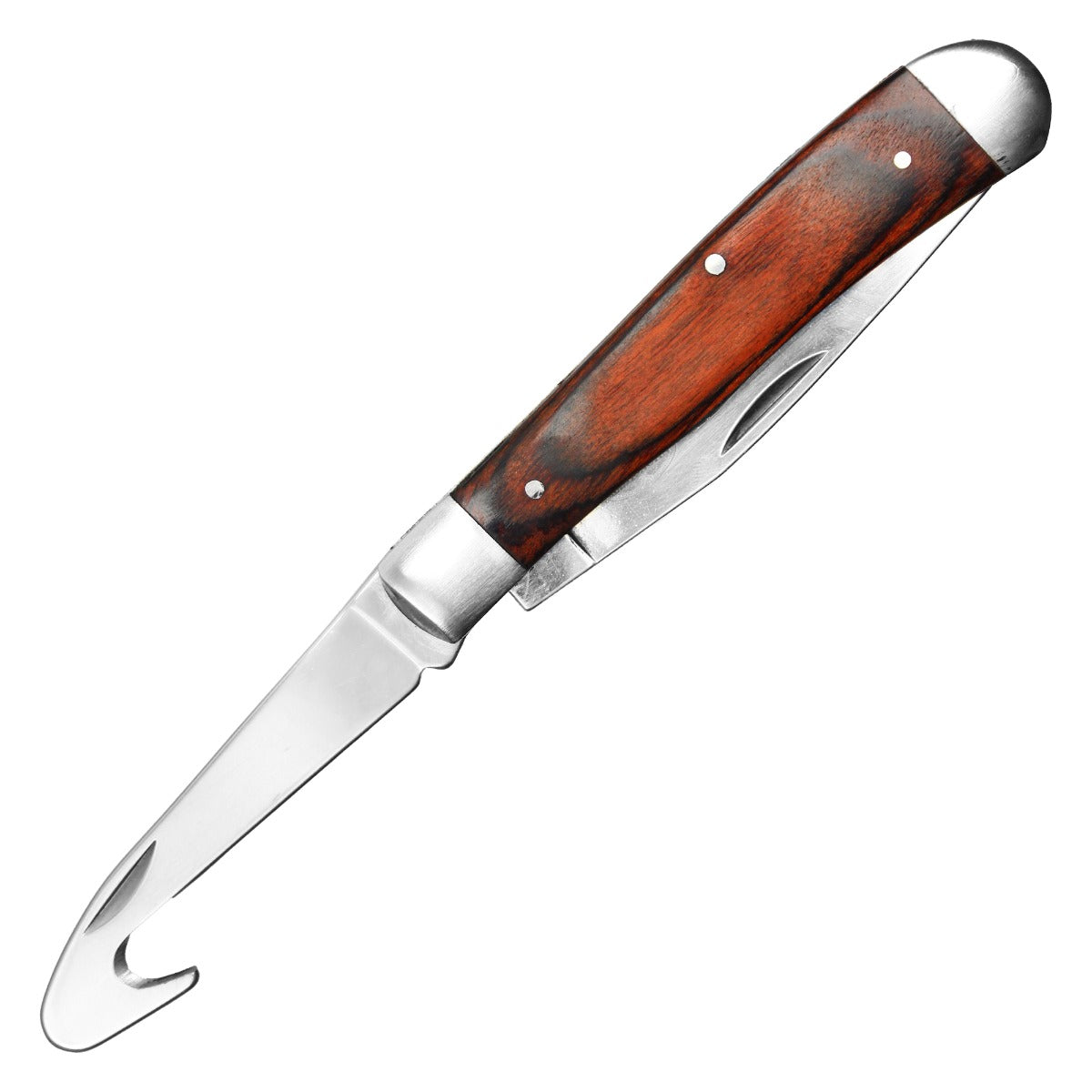 Buckshot 7.25" 3-Blade Wood Trapper Pocket Knife