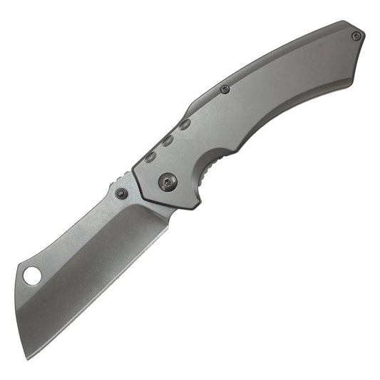 8" Buckshot Thumb Open Spring Assisted Stainless Steel Handle With Inlay Classic Razor Pocket Knife