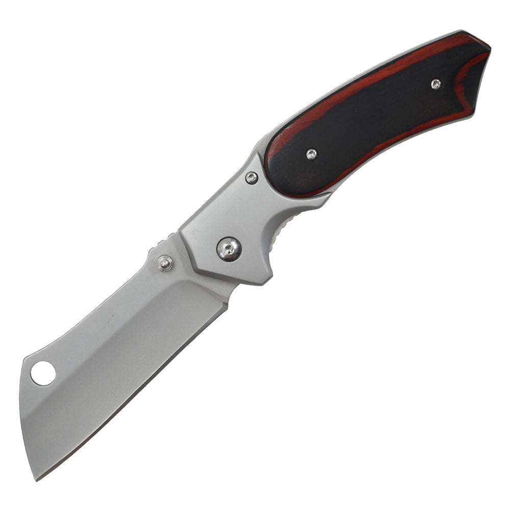 8" Buckshot Thumb Open Spring Assisted Stainless Steel Handle With Inlay Classic Razor Pocket Knife