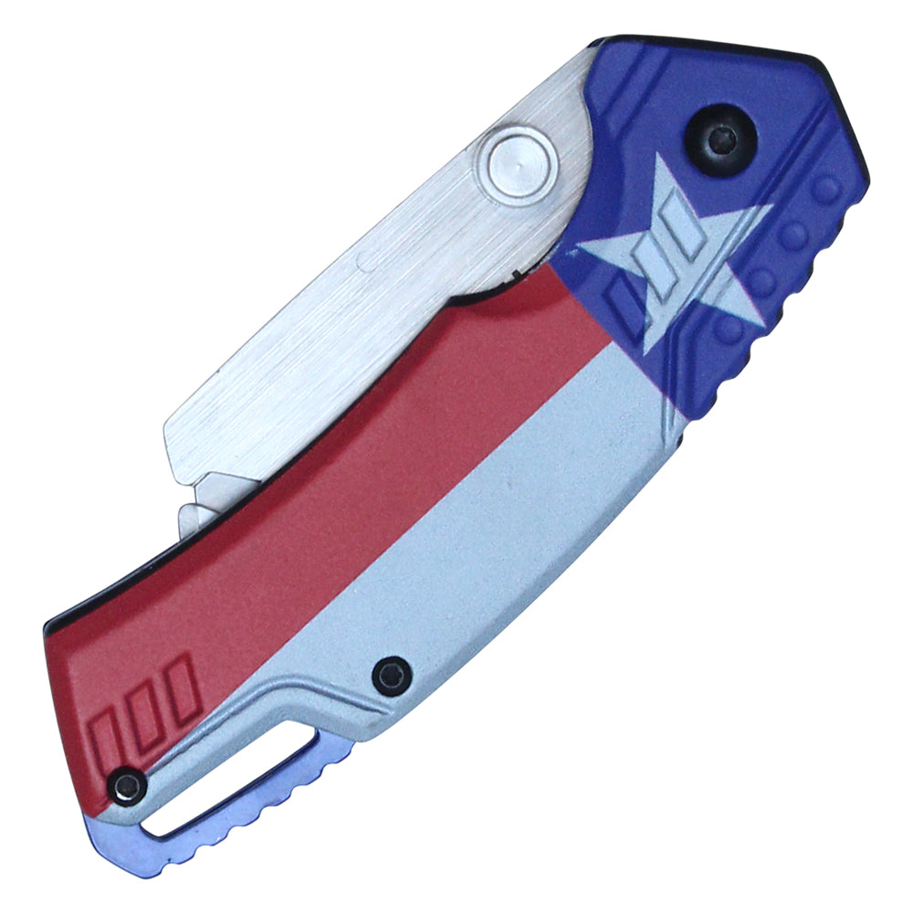 Wartech 7" Texas Flag Folding Box Cutter