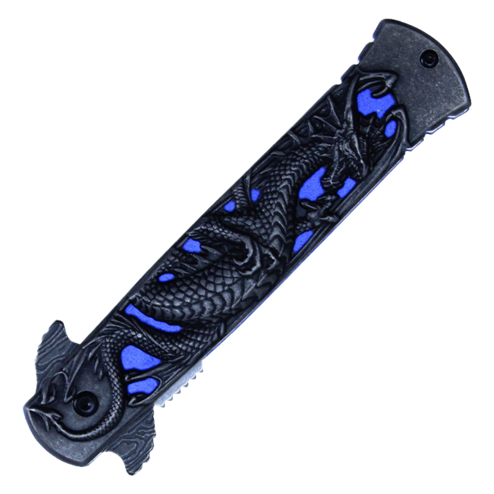 Blue Dragon Handle Pocket Knife