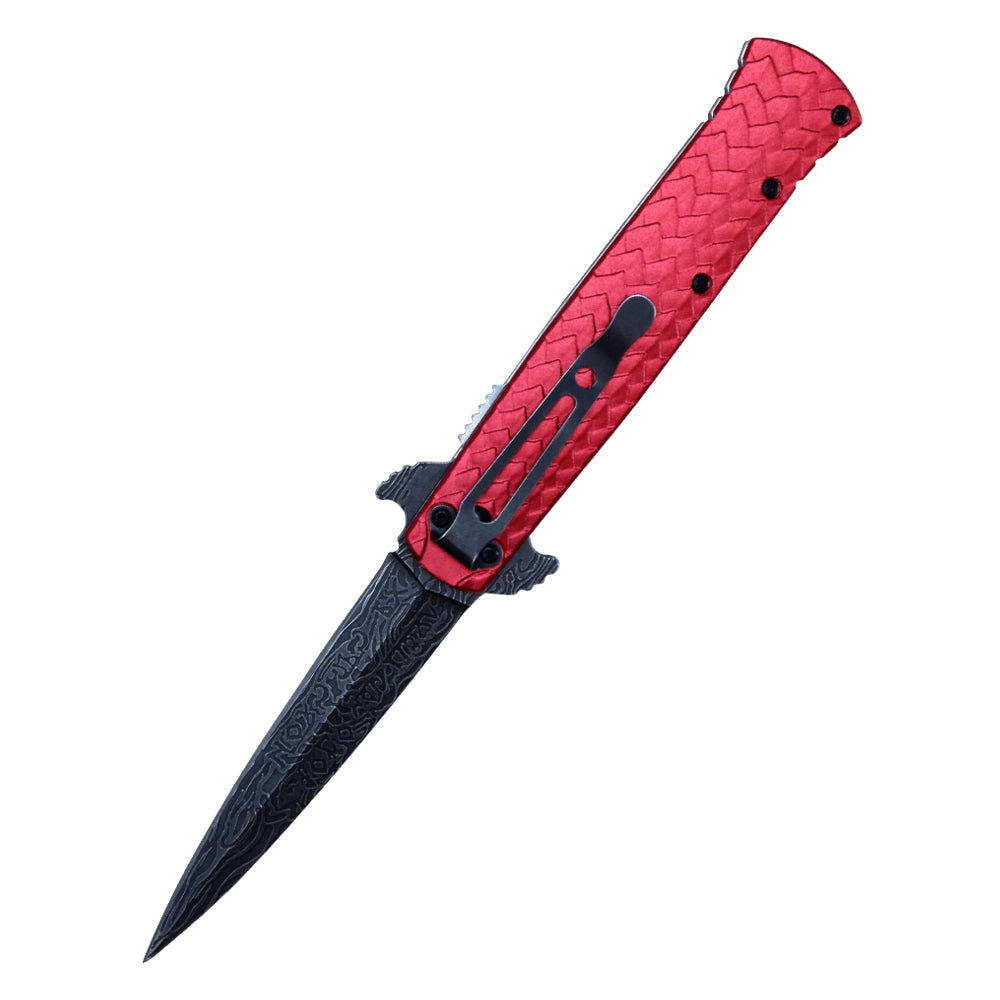 Red Dragon Handle Pocket Knife