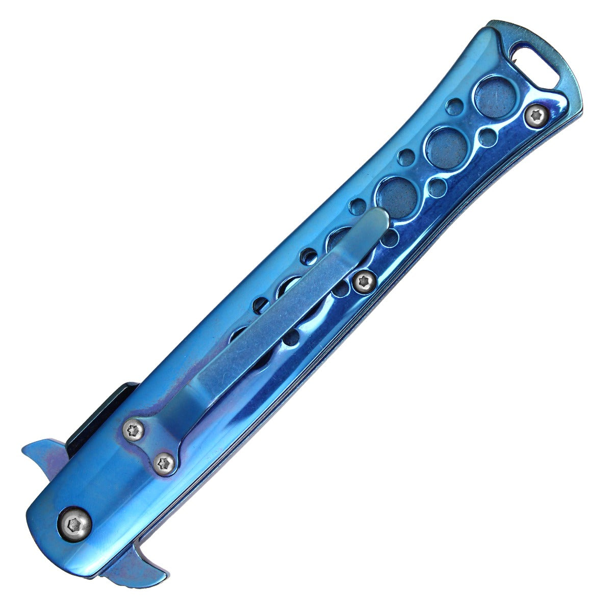 9" Blue Stiletto Pocket Knife